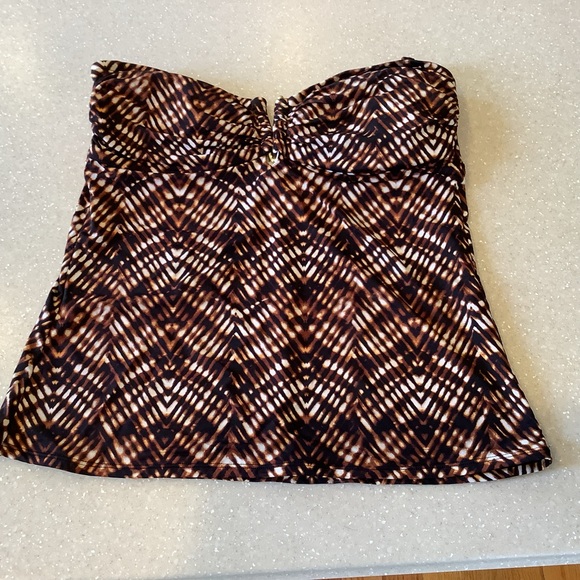 Badgley Mischka Tankini Swimsuit Top Bathing Suit Top Size 12 Estilo RN 145827 - Picture 1 of 10